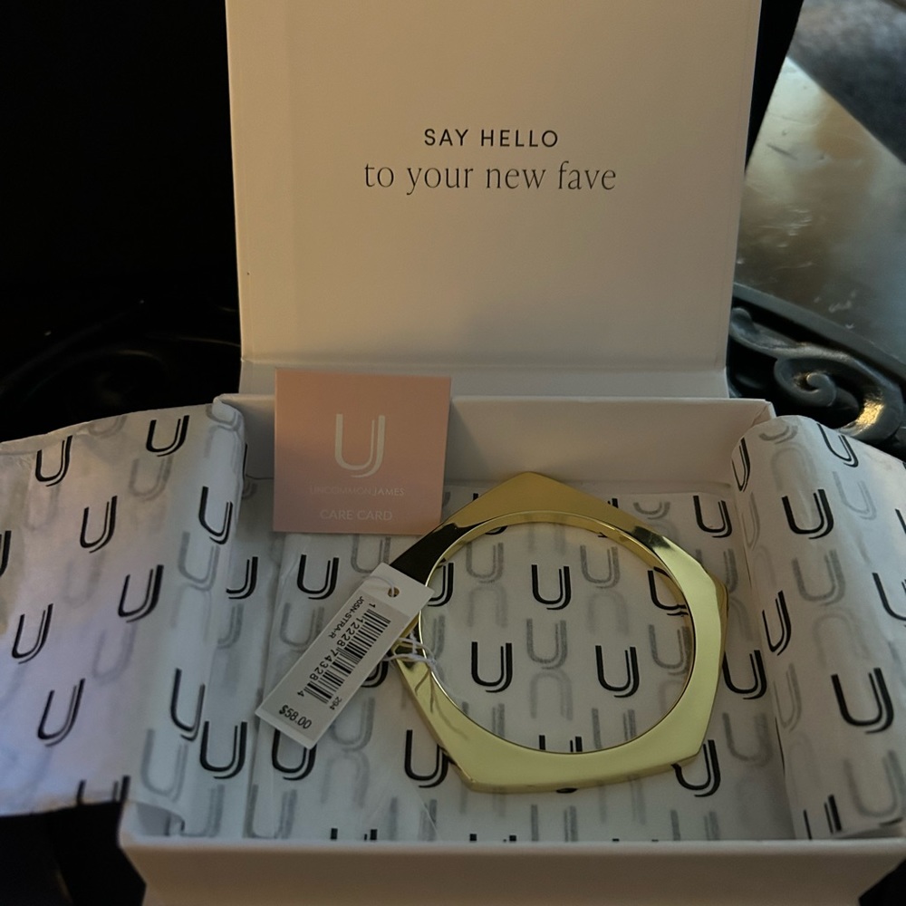 Uncommon James gold handcuff bracelet, brand new